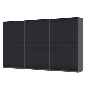 Schwebetürenschrank SKØP Graphit / Mattglas Schwarz - 405 x 236 cm - 3 Türen - Basic
