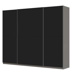 Schwebetürenschrank SKØP Graphit / Mattglas Schwarz - 270 x 222 cm - 3 Türen - Premium