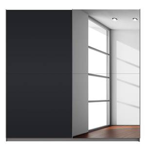 Schwebetürenschrank SKØP Graphit / Mattglas Schwarz Grauspiegel - 225 x 222 cm - 2 Türen - Basic