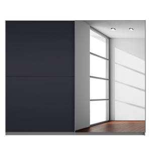 Schwebetürenschrank SKØP Graphit / Mattglas Schwarz Grauspiegel - 270 x 222 cm - 2 Türen - Basic