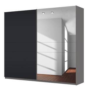 Schwebetürenschrank SKØP Graphit / Mattglas Schwarz Grauspiegel - 270 x 236 cm - 2 Türen - Basic