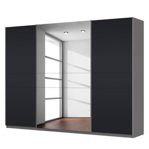 Schwebetürenschrank SKØP Graphit / Mattglas Schwarz Grauspiegel - 315 x 236 cm - 3 Türen - Basic