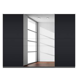 Schwebetürenschrank SKØP Graphit / Mattglas Schwarz Grauspiegel - 315 x 236 cm - 3 Türen - Basic