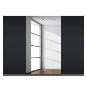 Schwebetürenschrank SKØP Graphit / Mattglas Schwarz Grauspiegel - 315 x 236 cm - 3 Türen - Premium