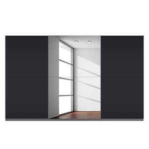 Schwebetürenschrank SKØP Graphit / Mattglas Schwarz Grauspiegel - 360 x 222 cm - 3 Türen - Basic