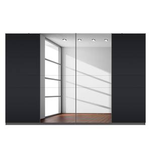 Schwebetürenschrank SKØP Graphit / Mattglas Schwarz Grauspiegel - 360 x 236 cm - 4 Türen - Basic
