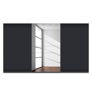 Schwebetürenschrank SKØP Graphit / Mattglas Schwarz Grauspiegel - 405 x 236 cm - 3 Türen - Premium