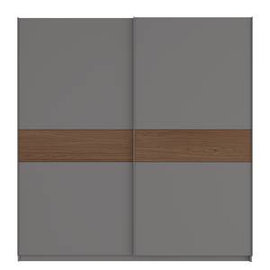 Schwebetürenschrank SKØP Graphit / Nussbaum Dekor - 225 x 236 cm - 2 Türen - Basic