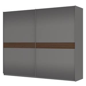 Schwebetürenschrank SKØP Graphit / Nussbaum Royal Dekor - 270 x 222 cm - 2 Türen - Premium