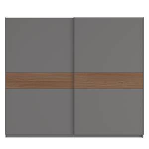 Schwebetürenschrank SKØP Graphit / Nussbaum Dekor - 270 x 236 cm - 2 Türen - Basic