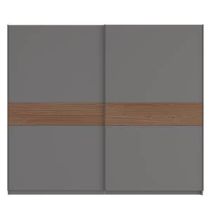 Armoire à portes coulissantes Skøp Gris graphite / Imitation noyer - 270 x 236 cm - 2 porte - Premium
