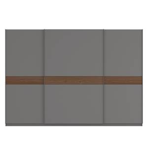 Schwebetürenschrank SKØP Graphit / Nussbaum Royal Dekor - 315 x 222 cm - 3 Türen - Basic