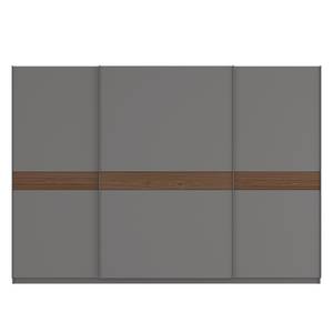 Schwebetürenschrank SKØP Graphit / Nussbaum Royal Dekor - 315 x 222 cm - 3 Türen - Premium