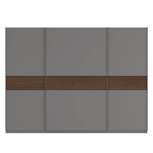 Schwebetürenschrank SKØP Graphit / Nussbaum Royal Dekor - 315 x 236 cm - 3 Türen - Basic