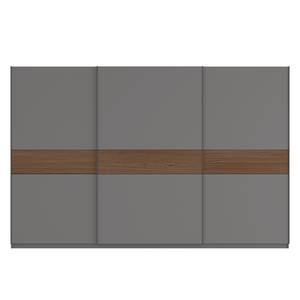 Schwebetürenschrank SKØP Graphit / Nussbaum Royal Dekor - 360 x 236 cm - 3 Türen - Basic