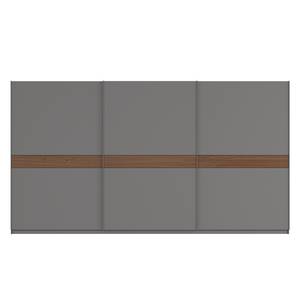 Schwebetürenschrank SKØP Graphit / Nussbaum Royal Dekor - 405 x 222 cm - 3 Türen - Basic