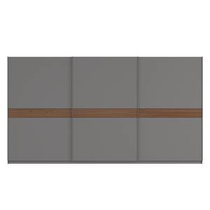 Schwebetürenschrank SKØP Graphit / Nussbaum Dekor - 405 x 222 cm - 3 Türen - Premium