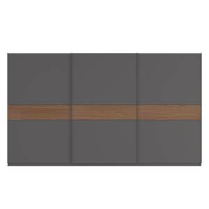 Schwebetürenschrank SKØP Graphit / Nussbaum Royal Dekor - 405 x 236 cm - 3 Türen - Basic