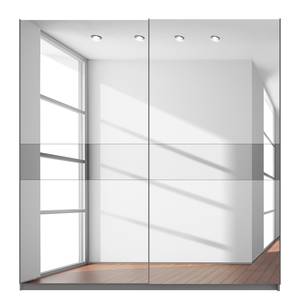 Schwebetürenschrank SKØP Graphit / Spiegelglas Grauspiegel - 225 x 236 cm - 2 Türen - Classic