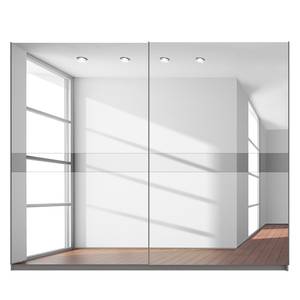 Schwebetürenschrank SKØP Graphit / Spiegelglas / Grauspiegel - 270 x 222 cm - 2 Türen - Basic