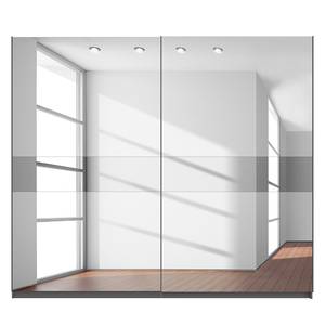 Schwebetürenschrank SKØP Graphit / Spiegelglas / Grauspiegel - 270 x 236 cm - 2 Türen - Basic