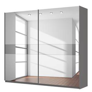 Zweefdeurkast Skøp grafietkleurig/donker spiegelglas - 270 x 236 cm - 2 deuren - Premium