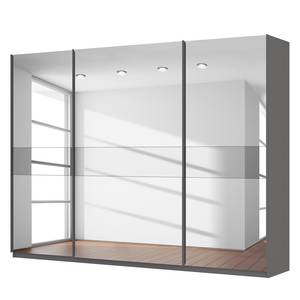 Schwebetürenschrank SKØP Graphit / Spiegelglas / Grauspiegel - 315 x 236 cm - 3 Türen - Classic