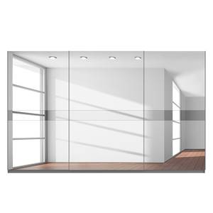 Schwebetürenschrank SKØP Graphit / Spiegelglas Grauspiegel - 360 x 222 cm - 3 Türen - Basic