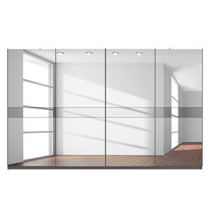 Schwebetürenschrank SKØP Graphit / Spiegelglas Grauspiegel - 360 x 222 cm - 4 Türen - Classic