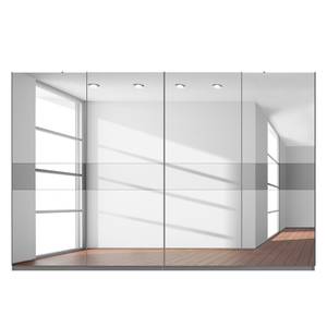 Schwebetürenschrank SKØP Graphit / Spiegelglas Grauspiegel - 360 x 236 cm - 4 Türen - Premium