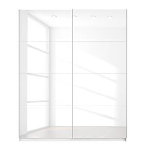 Schwebetürenschrank SKØP Hochglanz Weiß / Alpinweiß - 181 x 222 cm - 2 Türen - Basic