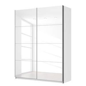 Schwebetürenschrank SKØP Hochglanz Weiß / Alpinweiß - 181 x 236 cm - 2 Türen - Basic