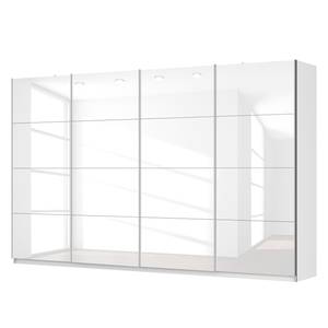 Schwebetürenschrank SKØP Hochglanz Weiß / Alpinweiß - 360 x 222 cm - 4 Türen - Premium