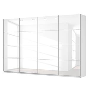 Schwebetürenschrank SKØP Hochglanz Weiß / Alpinweiß - 360 x 236 cm - 4 Türen - Basic