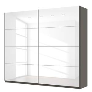 Schwebetürenschrank SKØP Hochglanz Weiß / Graphit - 270 x 236 cm - 2 Türen - Premium