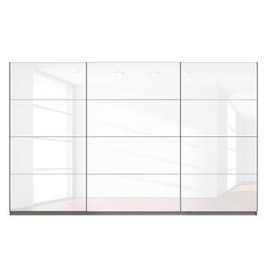 Schwebetürenschrank SKØP Hochglanz Weiß / Graphit - 360 x 222 cm - 3 Türen - Comfort