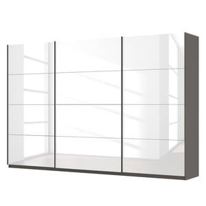 Schwebetürenschrank SKØP Hochglanz Weiß / Graphit - 360 x 236 cm - 3 Türen - Classic