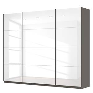 Schwebetürenschrank SKØP Hochglanz Weiß / Graphit - 270 x 222 cm - 3 Türen - Classic