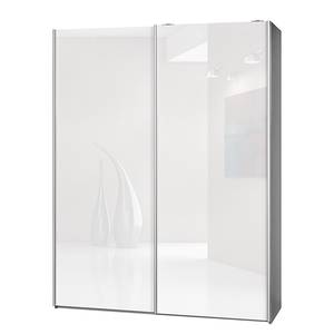 Amoire à portes coulissantes Soft Smart Jaune moutarde / Acier inoxydable / Duramen de hêtre - Largeur : 150 cm - Sans portes miroir