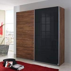 Schwebetürenschrank Subito-Color Eiche Dekor / Schwarz - Breite: 136 cm