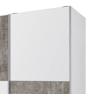 Armoire à portes coulissantes Subito I Gris minéral / Blanc alpin - Largeur : 181 cm