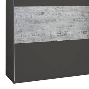 Schwebetürenschrank Sumatra I Grau - Holzwerkstoff - 181 x 223 x 69 cm