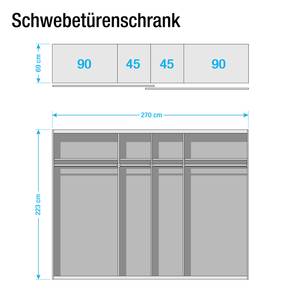 Schwebetürenschrank Sumatra II Breite: 270 cm