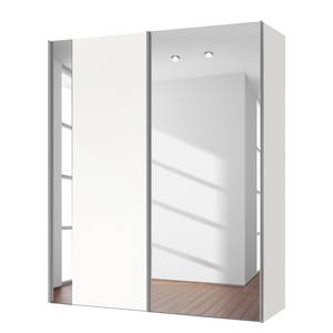 Armoire à portes coulissantes Cando Blanc polaire / Verre miroir - Largeur : 150 cm - 2 porte