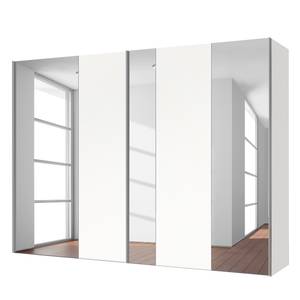 Armoire à portes coulissantes Cando Blanc polaire / Verre miroir - Largeur : 250 cm - 2 porte