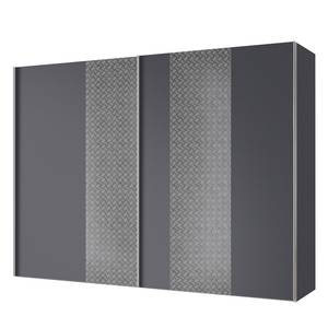 Armoire à portes coulissantes Cando Gris / Graphite - Largeur : 300 cm - 2 porte