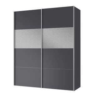 Armoire à portes coulissantes Vicksburg Gris foncé / Gris - Largeur : 150 cm