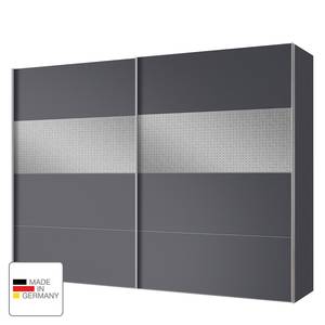 Armoire à portes coulissantes Vicksburg Gris foncé / Gris - Largeur : 250 cm