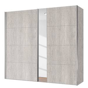 Schwebetürenschrank Madrid Eiche Platin Dekor / Spiegelglass - Breite: 200 cm