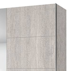 Zweefdeurkast Madrid Platin eikenhouten look/Spiegelglas - Breedte: 250 cm